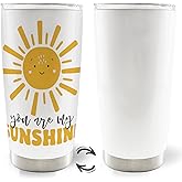MOTERMATE You Are My Sunshine 20oz Travel Coffee Mug Tumbler, Kids Teen Gifts Tumbler, You Are My Sunshine Inspirational Gifts for Women Men, Cute Sun Water Stainless Steel Tumbler with Lid and Straw