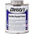 Christy's Red Hot Purple PVC/CPVC Primer - Industrial Grade, 1 Pint (16 fl oz)