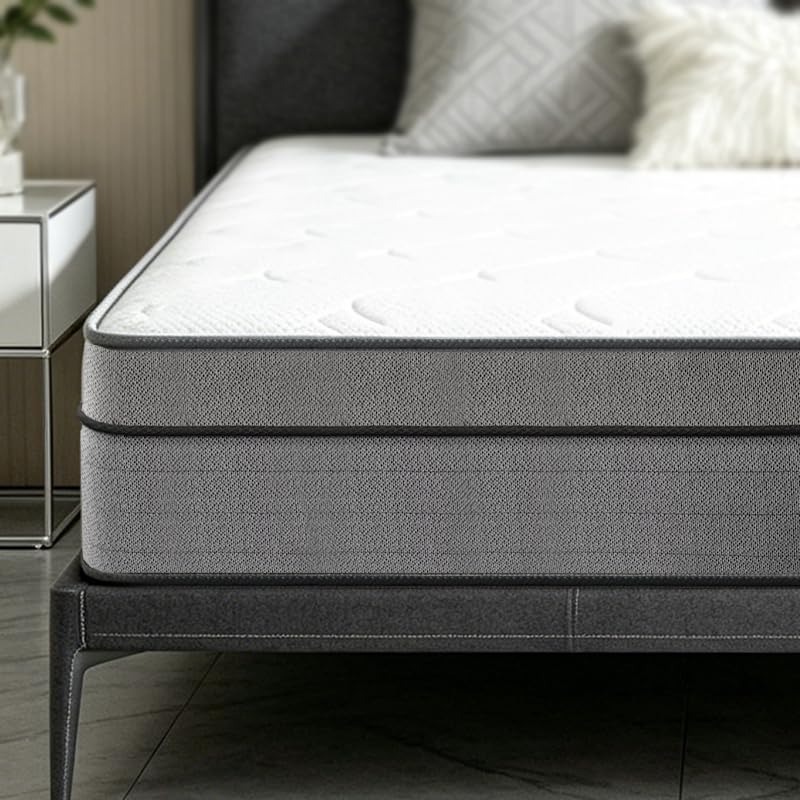 10 Inch Queen Size Mattress in a Box, Pocket Spring Queen Bed Mattress Soft Comfort, 60x80 Inch Queen Mattress