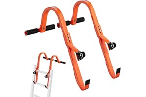 VallisCo Ladder Hooks for Roof – Non-Slip Ladder Roof Stabilizer, Heavy Duty Steel Build with Rubber Ends, Fits Most Ladders, Ideal for Roofing, Home Projects, Contractors