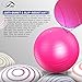 JBM Exercise Yoga Ball with Free Air Pump (4 Sizes 5 Colors) 400 lbs Anti-Burst Slip-Resistant Yoga Balance Stability Swiss Ball for Fitness Exercise Training Core Strength (Pink, 50cm-55cm)