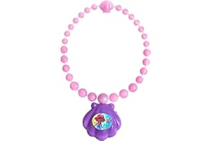Just Play Disney Junior Ariel Ocean Glow Necklace with Lights and Sounds, Dress Up and Pretend Play, Holiday Stocking Stuffers, Gifts, Presents, Gifts, Presents, Kids Toys for Ages 3 Up