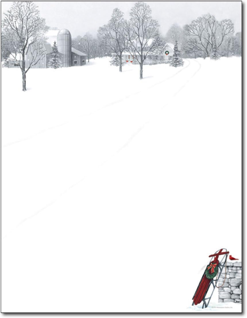 Winter Scene & Sled Holiday Paper - 80 Sheets by Great Papers!