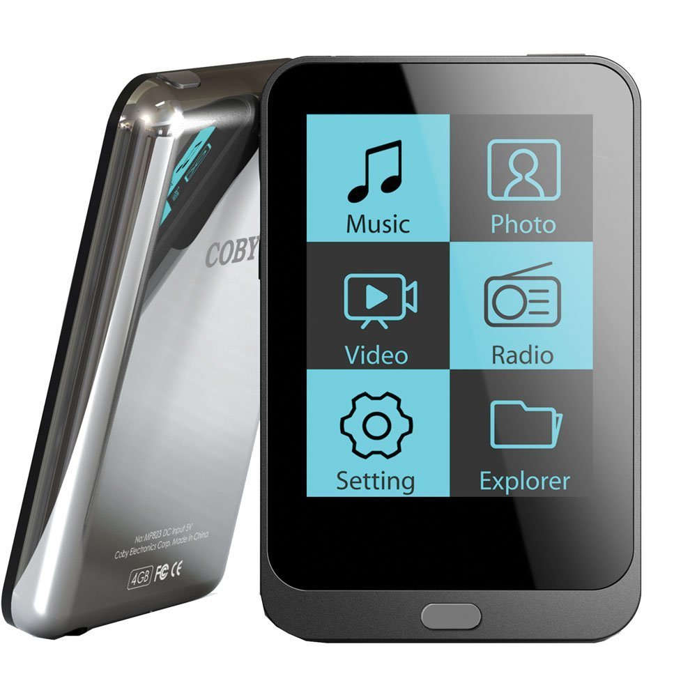 Coby MP832-8G 8GB 2.8-Inch Slim Video MP3/MP4 Player with FM Radio and  Camera, Gray/Silver: Amazon.co.uk: Electronics