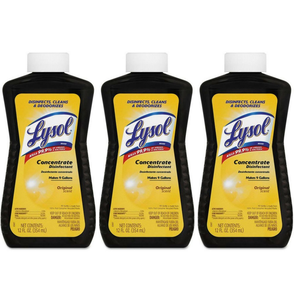 LYSOL Concentrate Disinfectant, Original Scent 12 oz (Pack of 3) eBay