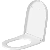Duravit Universal Toilet Seat Elongated White High Gloss, Stainless Steel Hinges