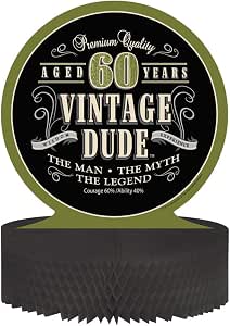 Vintage Dude 60th Birthday Jointed Letter Banner - 5.5 Ft Long, Multicolored Retro Decoration - View #12