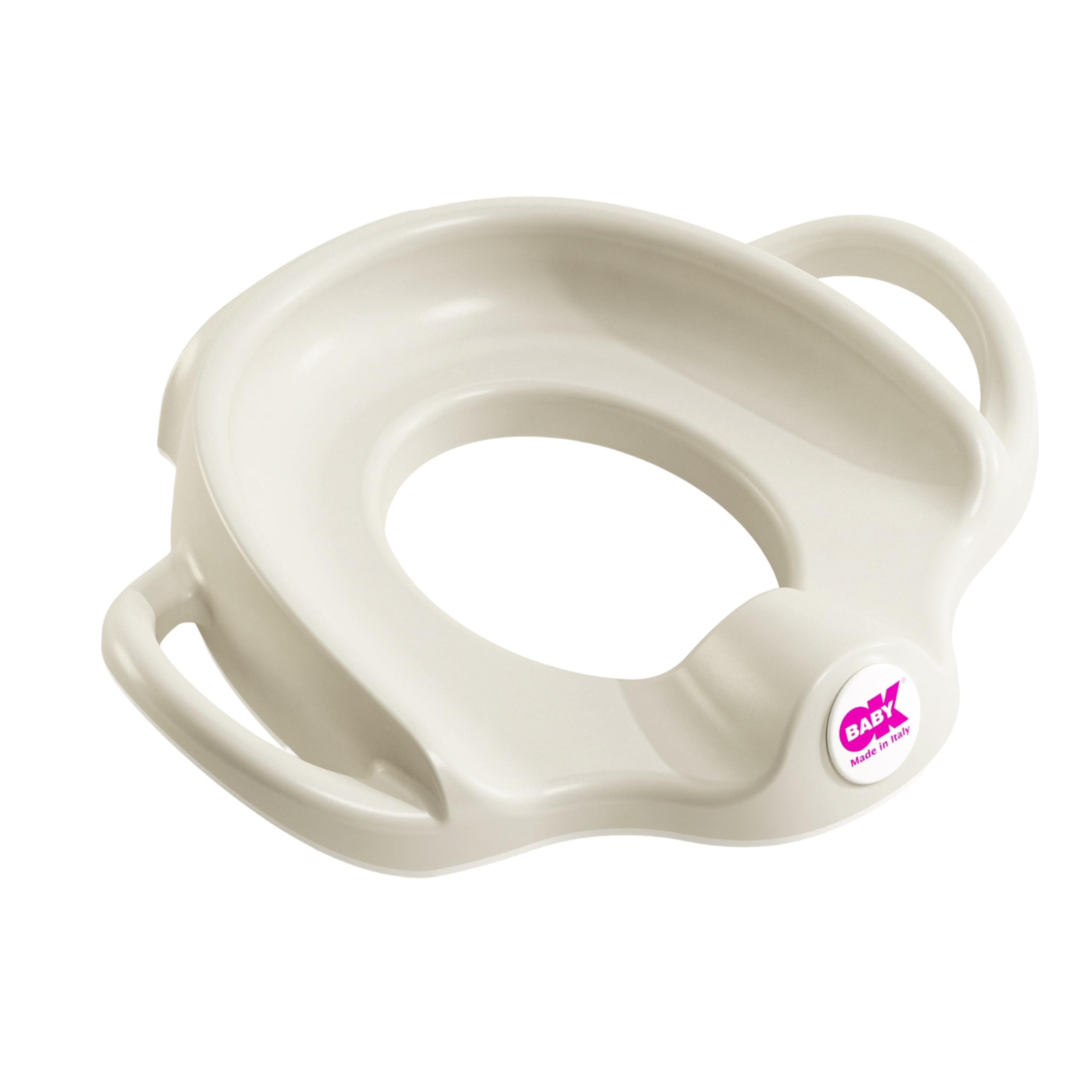 OKBABY Sofa – Toilet Seat Reducer with Non-Slip Edge, Anatomical Seat, Raised Backrest and Wide Stability Handles – White