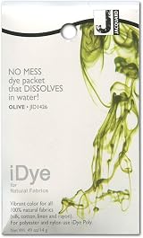 Jacquard iDye Fabric Dye Olive Green for Natural Fibres 14 g Dye Packet