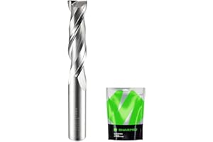 SHARPRO Spiral Upcut Router Bit 1/2 Inch Shank 1/2 Inch Cutting Dia. 2 Inch CL. 4 Inch OVL. CNC Up Cut Router Bit Solid Carbide, Ideal for Wood Cutting, Slot Mortise, Carving, Engraving