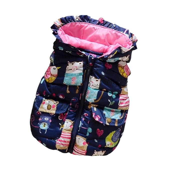 Patgoal Hankyky Baby Mädchen Weste Kunstfell Winter Ohne Arm Gilet Bodywarmer mit Kapuze Kurz(1-6 Jahre)