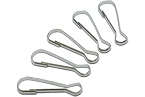 INNETOC 200 Pcs 1" (25mm) Metal Spring Hooks Purse Pulis Snap Clip for Lanyard Zipper Mask Pull Id Card (25mm, Nickel)