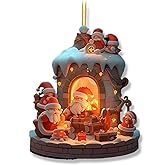 2025 Fun Santa Claus Ornaments Decorations Christmas Tree, Acrylic Hanging Holiday Ornament Christmas Decoration Holiday Party Gifts (Red Santa Claus 2)