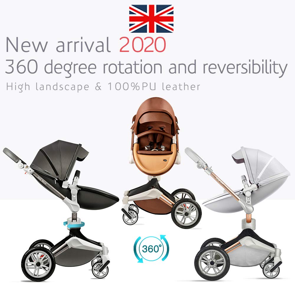 baby stroller 360 rotation function