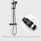 OFFO Shower Hose Stainless Steel Anti-Kink 1.5m Matte Black view 2