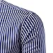 TUNEVUSE Men's Casual Slim Fit Shirts Stripes Long Sleeves Shirt