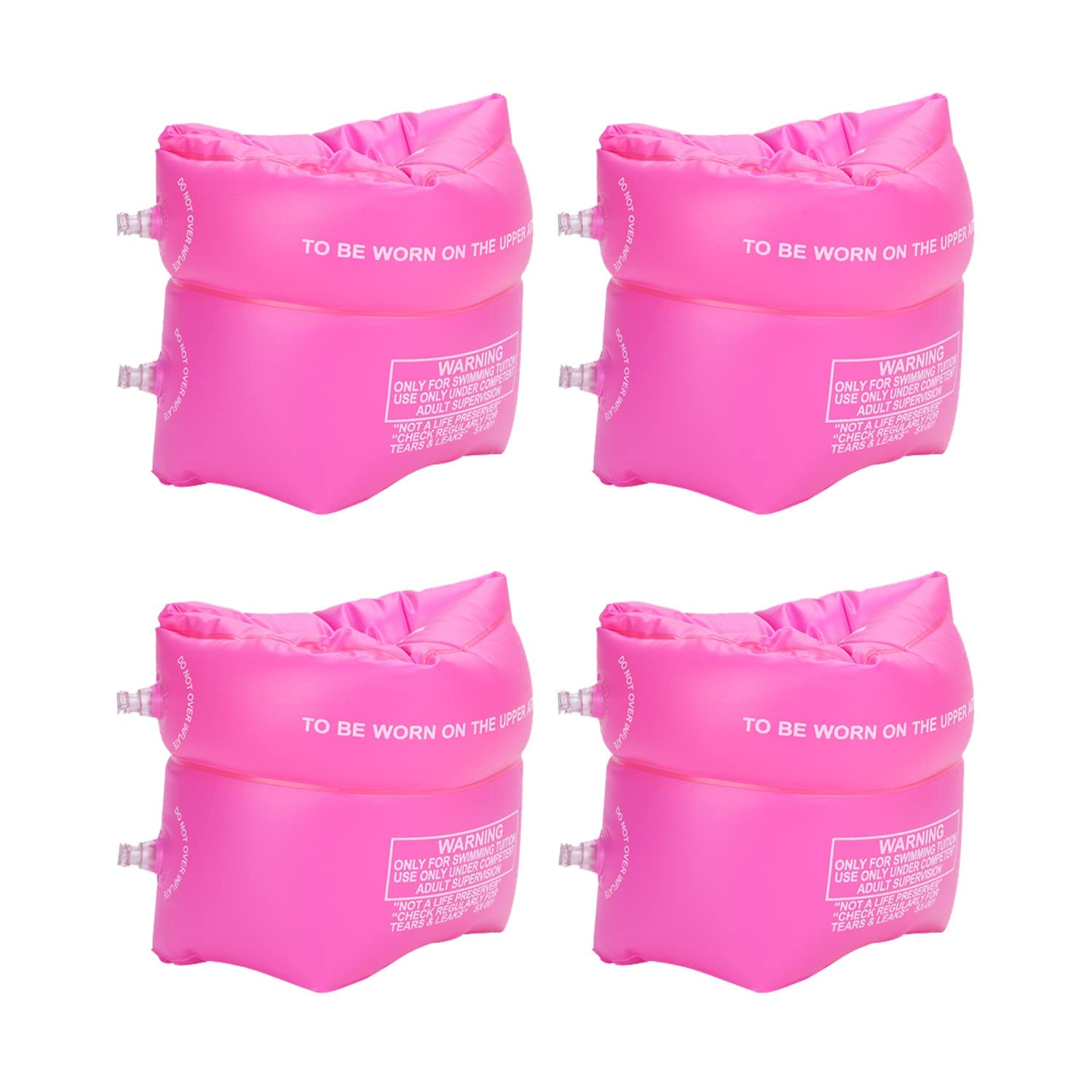 Safety Swim Arm Bands Inflatable Swim Roll up Arm Bands Swimming Pool Floats Sleeves Water Wings Arm Ring Tube Armlets Swimming Training Aids 14+ Year Old(2pcs)(blue)