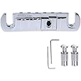 Wilkinson GTB Adjustable Intonated Wraparound Bridge Tailpiece for Les Paul Style Electric Guitar, Chrome