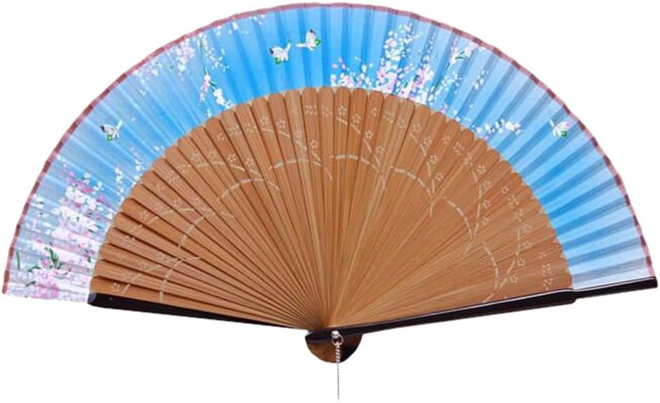 Kylin Express Elegant Hand Fan Portable Folding Fan Carved Handheld Fan Chinese Fans #09