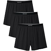 DAVID ARCHY Combed Cotton Boxers for Men Soft Underwear Mens Boxers Knit Boxer Shorts for Men Pack