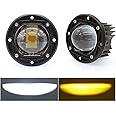 ECAHAYAKU 2pcs 3 Inch Flush Mount LED Cubes Pod Lights Off Road Driving Lights Spot Bars Fog Lamps Square Lens 8D LED Work Light For Truck Car SUV ATV UTV Boat Motorcycle