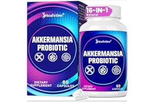 HEAFETINE Akkermansia Probiotic for Women & Men, Naturally 16X Scientific Formula, with Probiotic, Hops, Green Tea for Gut, Digestive, Energy & Overall Health* - 60 Capsules