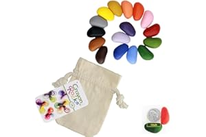 Crayon Rocks, Lot de 16 crayons en forme de rocher, poignée trépied fabriquée pour le développement de l'écriture manuscrite 