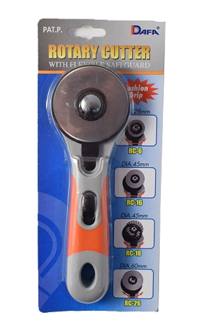 DAFA 60 mm Soft Grip Rotary Cutter, Multi-Colour