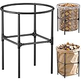Tuohours Heavy-Duty Garden Trash Bag Holder – 30-55 Gallon Outdoor Yard Waste Bag Stand Metal Frame Lawn Leaf Bag Holders with Adjustable Feet, Detachable Legs for Leaves, Yard Waste, Camping (L)