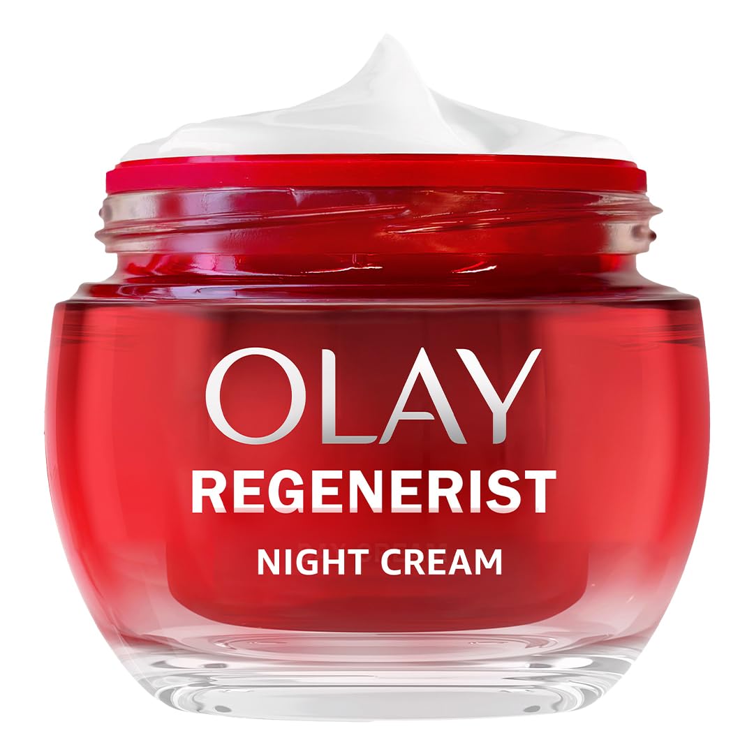 Olay Regenerist Night Cream - Anti-Wrinkle Face Cream and Skincare Face Moisturiser with Niacinamide and Peptides, Active Firming Formula that Firms, Restores, and Hydrates, Fragrance-Free, 50ml
