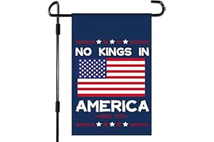 COLORATO No Kings In America Yard Garden Flag, 12x18Inch Double Sided Decorations For Yard Holiday Decorative Flag