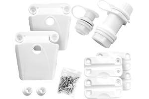 PICEBOM Cooler Replacement Parts Kit, Ice Chest Plastic Hinges, Latch Posts, Threaded, and Triple-Snap Drain Plug. Compatible With Igloo Cooler. Option for Repairing and Replacing Multiple Cooler Parts.