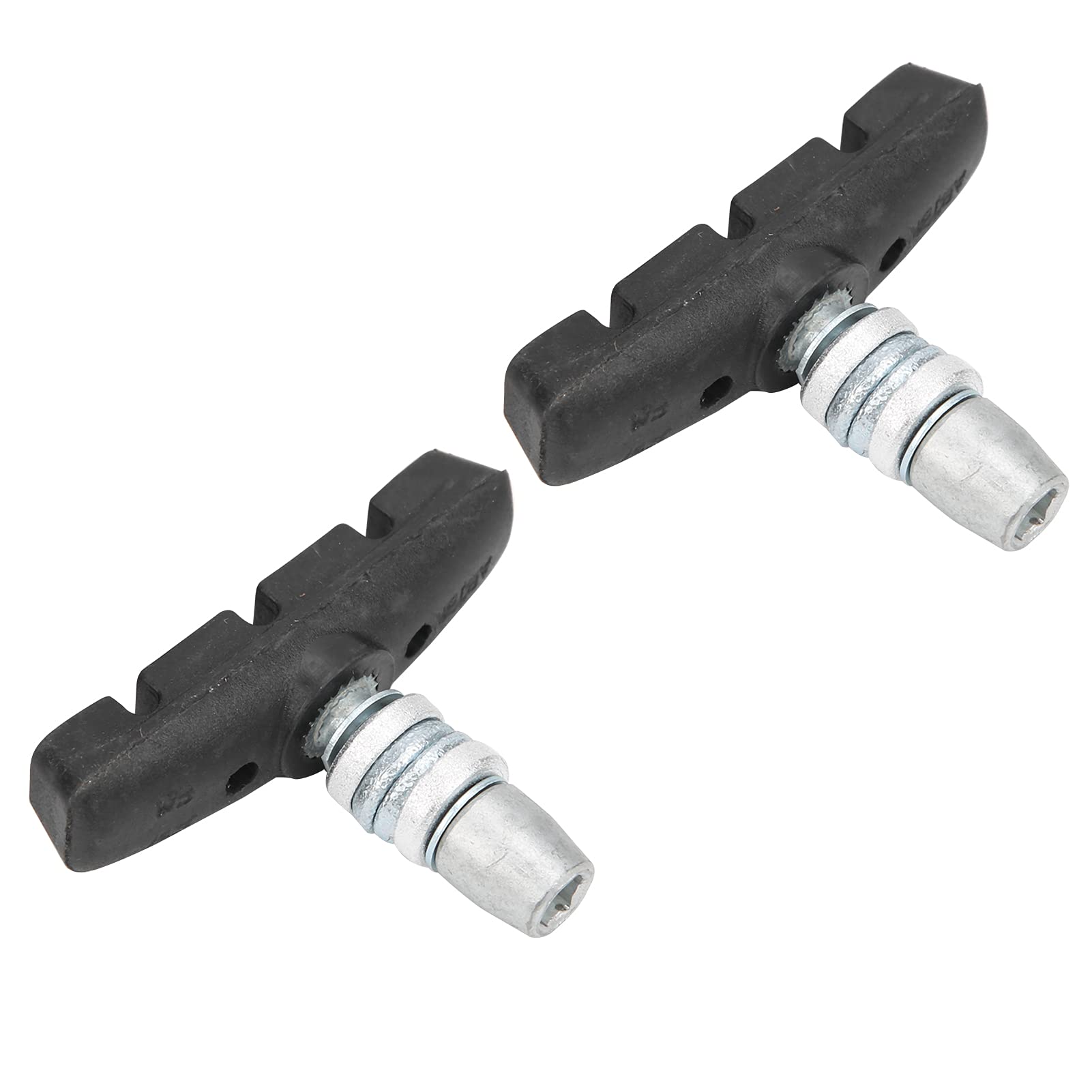 Bike Brakes Pads, 1 Pair 55mm Folding Bike Brakes Pads Bicycle V?Brake Rubber Blocks with Nuts Compatible with DAHON