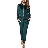 Totatuit Velour Tracksuit Womens Sweatsuit Set Long Sleeve Zip Up Jacket & Drawstring Sweatpants Outfit