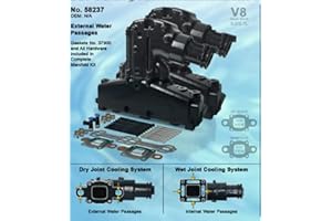 IE PARTS GROUP GLM Marine Dry Joint 14 Degree Exhaust Manifold kit compatible with 2005- UP 305 5.0L & 350 5.7L Mercruiser V-8