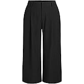 CIDER Mid Waist Pleated Pocket Wide Leg Pants Curve & Plus