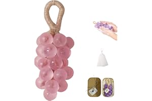 Grape Soap on a Rope, Handcrafted Grape Cluster Shaped Soaps, DIY Exquisite Home Decor and Gift Choice for Hand Washing & Air
