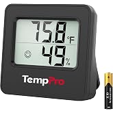 TempPro TempAir Hygrometer Indoor Thermometer for Home | Room Thermometer Humidity Meter with Accurate Temperature Humidity Sensor for Greenhouse Baby Room Office-1 Pack