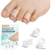 CEYOME Hammer Toe Straightener Corrector - 8 PCS Gel Toe Splints (S/M/L) | For Curled, Bent &amp; Claw and Overlapping Toes, Helps Support Toe Alignment, Designed for Daily Walking &amp; Running, Clear