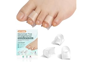 CEYOME Hammer Toe Straightener Corrector for Women & Men – 8 Pack Gel Toe Splints to Correct Toes, Realign Bent, Claw, Crooked, Curled Toes – Toe Straighteners for Walking & Standing – 3 Sizes (S/M/L)