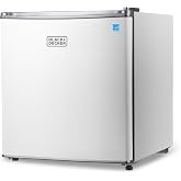 BLACK+DECKER 1.7 Cu. Ft. Compact Refrigerator, Energy Star, BCRK17W, White | Energy Star Certified, Single Door Mini Fridge with Chiller Compartment, Personal Fridge for Home or Dorm, R600a Refrigerant