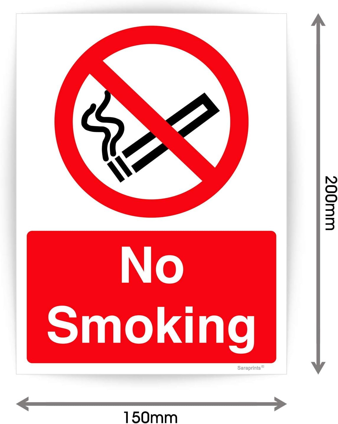 Pack of 10 No Smoking Signs for Premises Self Adhesive Waterproof Vinyl Stickers 150mm x 200mm V1102 - Image 4