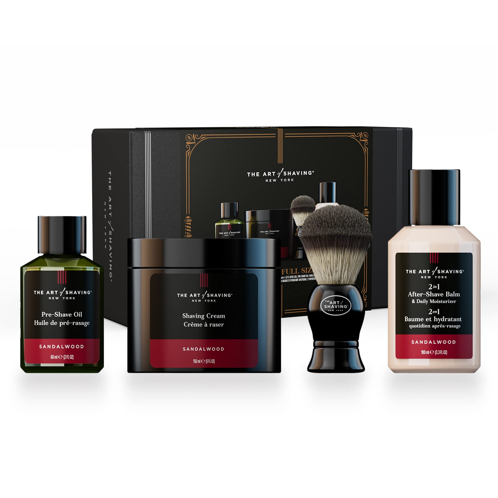 Photo 1 of The Art of Shaving Sandalwood Shaving Kit for Men - The Perfect Gift for The Perfect Shave with Shaving Cream, Shaving Brush, After Shave Balm, & Pre Shave Oil,4 Piece (Pack of 1)