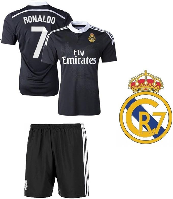 Ronaldo 7 Black Real Madrid 7 Cristiano Ronaldo Away Kids Soccer