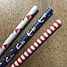 Anchor, Sailor Themed Party Paper Straws 7.75 Inches 75 Pack Red, White, Blue