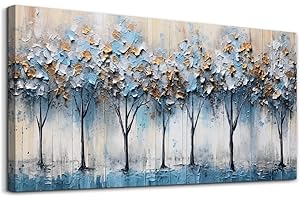 hyidecorart Large Canvas Wall Art For Living Room Bedroom Wall Decor Modern Home Decor Office Wall Decoration Vintage Trees Abstract Wall Paintings Stretched And Framed Ready To Hang Pictures Works