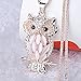 Fashion Stylish Sparkling Owl Crystal Pendant & Necklace For Women And Girls