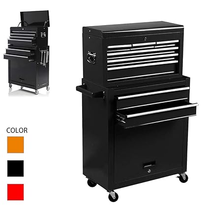 Tool Boxes Portable Tool Storage Box 2 In 1 Rolling Tool Chest
