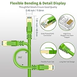 Cat8 Ethernet Cable 10FT, Indoor&Outdoor, Heavy