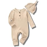 CIYCUIT Newborn Baby Boy Girl Romper Clothes Infant Solid Ribbed Onesie Bodysuit Jumpsuit Outfits
